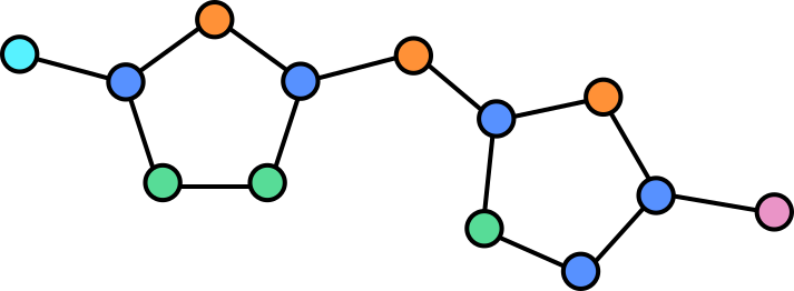 Halicin structure as a graph with color